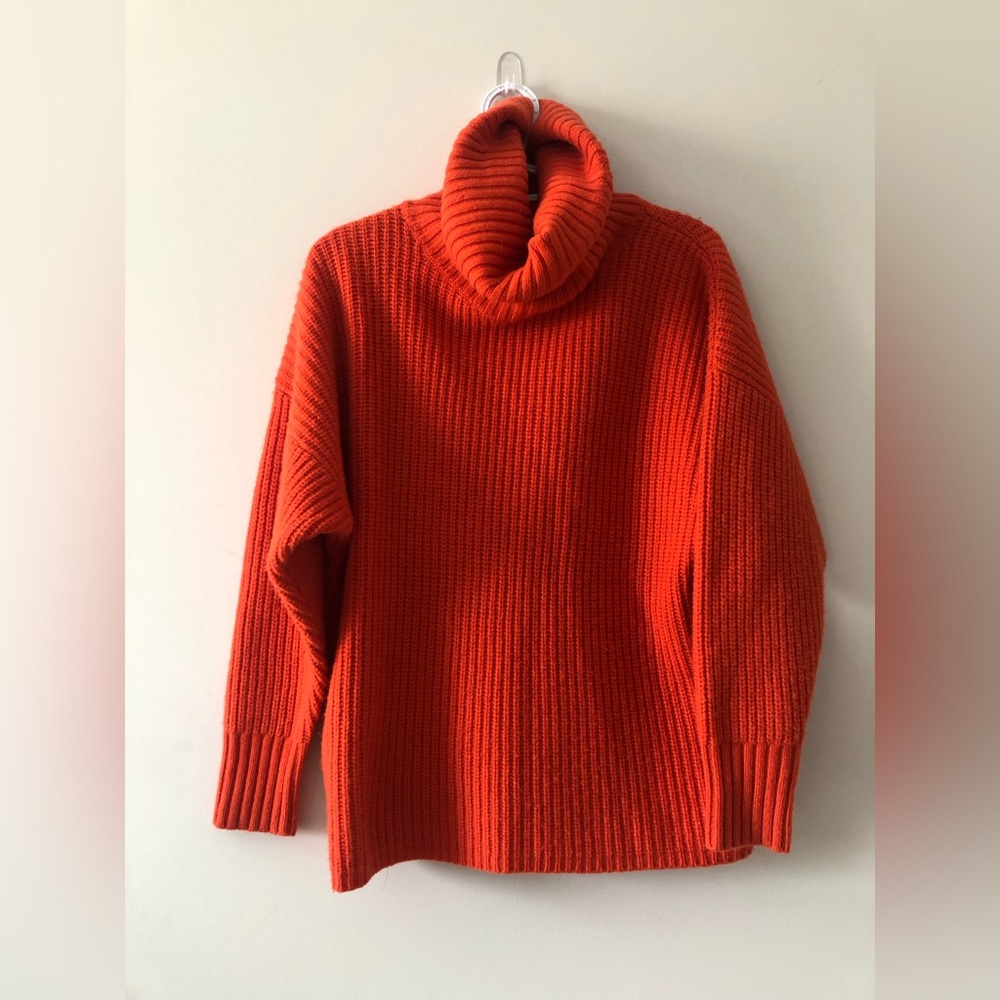 Polo Ralph lauren wool/cashmere blend sweater, orange, EUC 879